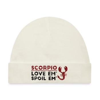 Sternzeichen Skorpion / Zodiac Scorpio - Baby Premium Organic Mütze - Naturweiß - Vorne