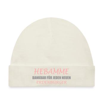 Hebamme - Baby Premium Organic Mütze - Naturweiß - Vorne