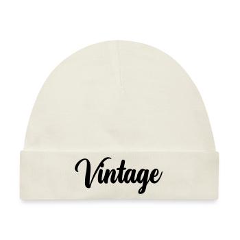 Vintage - Baby Premium Organic Mütze - Naturweiß - Vorne