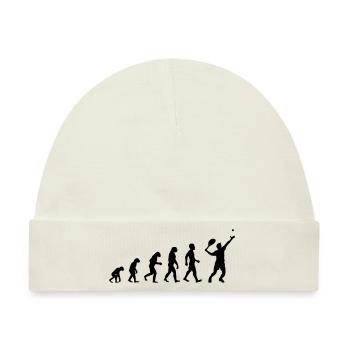 Tennis Evolution Mann - Baby Premium Organic Mütze - Naturweiß - Vorne