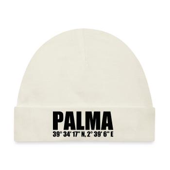 Palma Koordinaten - Baby Premium Organic Mütze - Naturweiß - Vorne