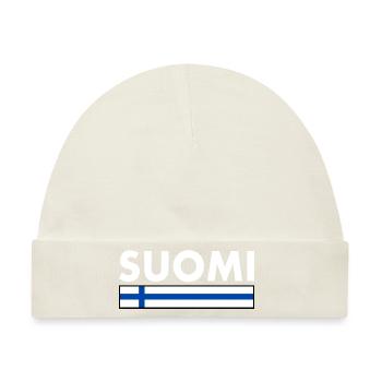 Suomi - Baby Premium Organic Mütze - Naturweiß - Vorne
