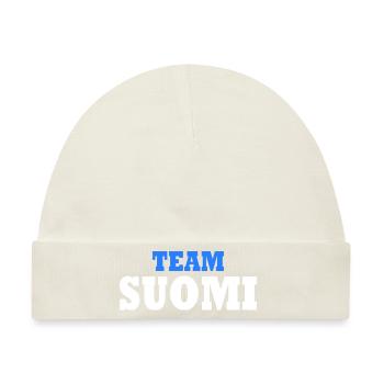 Team suomi - Baby Premium Organic Mütze - Naturweiß - Vorne
