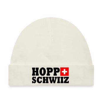 Hopp schwiiz - Baby Premium Organic Mütze - Naturweiß - Vorne