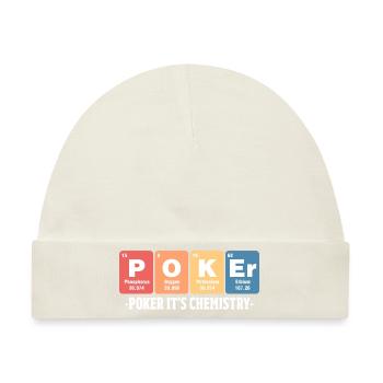 Period Table Of Elements Chemistry Playing Poker - Baby Premium Organic Mütze - Naturweiß - Vorne