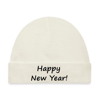 Happy New Year - Baby Premium Organic Mütze - Naturweiß - Vorne