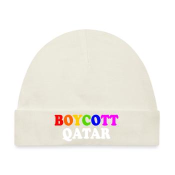 Boycott qatar - Baby Premium Organic Mütze - Naturweiß - Vorne