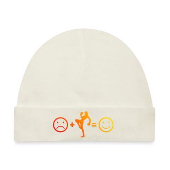 Boxing Kickbox Herren Kickboxer Kickboxen - Baby Premium Organic Mütze - Naturweiß - Vorne