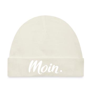 Moin. White - Baby Premium Organic Mütze - Naturweiß - Vorne