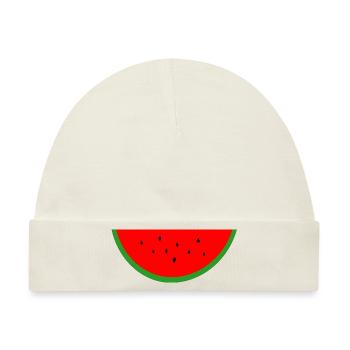 Saftige rote Wassermelone - Baby Premium Organic Mütze - Naturweiß - Vorne