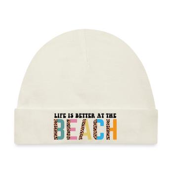 Beach - Baby Premium Organic Mütze - Naturweiß - Vorne