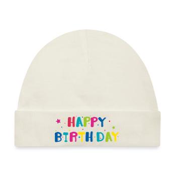 Herzlichen Glückwunsch zum Geburtstag Tippfehler - Baby Premium Organic Mütze - Naturweiß - Vorne