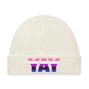 YAY genderfluid - Baby Premium Organic Mütze - Naturweiß - Vorne