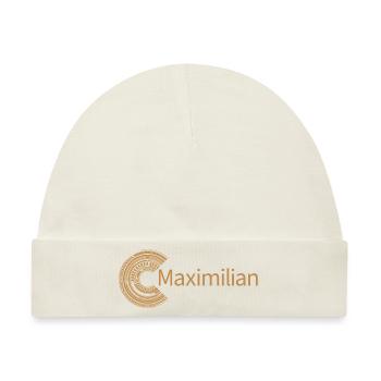 Für Maximilian - Baby Premium Organic Mütze - Naturweiß - Vorne