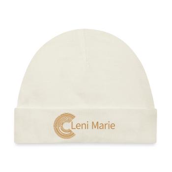 Für Leni Marie - Baby Premium Organic Mütze - Naturweiß - Vorne