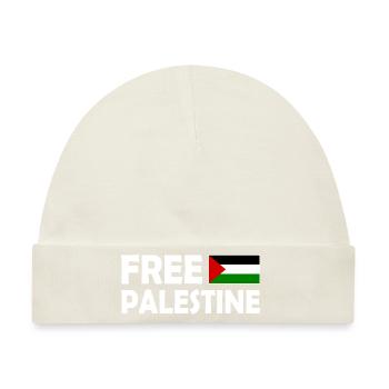 Free palestine - Baby Premium Organic Mütze - Naturweiß - Vorne