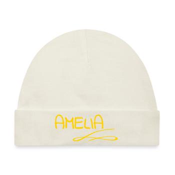 Amelia - Baby Premium Organic Mütze - Naturweiß - Vorne