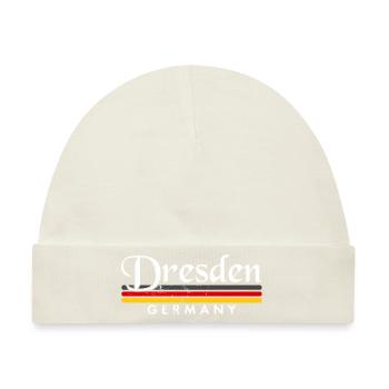 Dresden Germany DDR GDR Ossi Osten - Baby Premium Organic Mütze - Naturweiß - Vorne