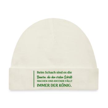 Landwirt Bauer lustiger Spruch - Baby Premium Organic Mütze - Naturweiß - Vorne