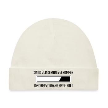 Shirt Damen - Sprüche Statement mit Spruch Kritik - Baby Premium Organic Mütze - Naturweiß - Vorne