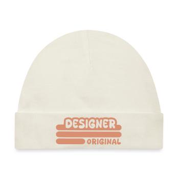 Designer - Baby Premium Organic Mütze - Naturweiß - Vorne