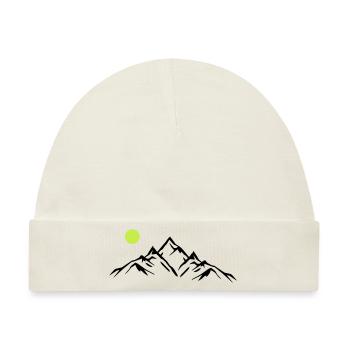 mountains - Baby Premium Organic Mütze - Naturweiß - Vorne