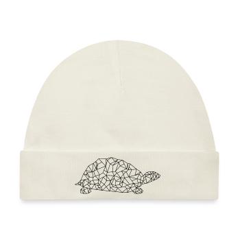 Turtle Polygon - Baby Premium Organic Mütze - Naturweiß - Vorne