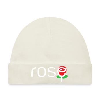 Rose - Baby Premium Organic Mütze - Naturweiß - Vorne