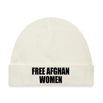Free afghan women - Baby Premium Organic Mütze - Naturweiß - Vorne