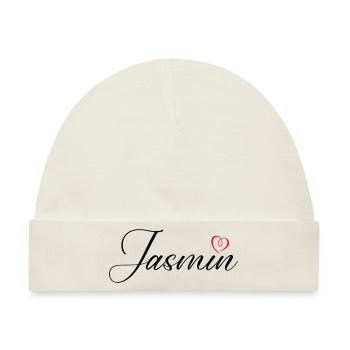jasmin name herz - Baby Premium Organic Mütze - Naturweiß - Vorne