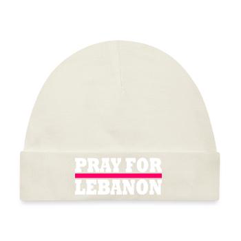 Pray for lebanon - Baby Premium Organic Mütze - Naturweiß - Vorne