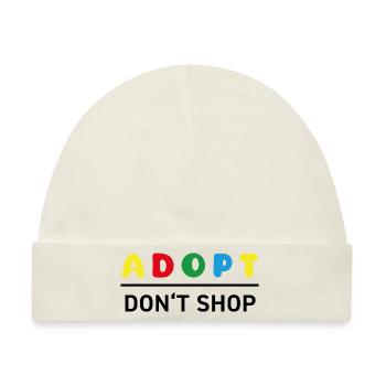 Farben Froh - Adopt Don't Shop - Baby Premium Organic Mütze - Naturweiß - Vorne