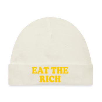 Eat the rich - Baby Premium Organic Mütze - Naturweiß - Vorne