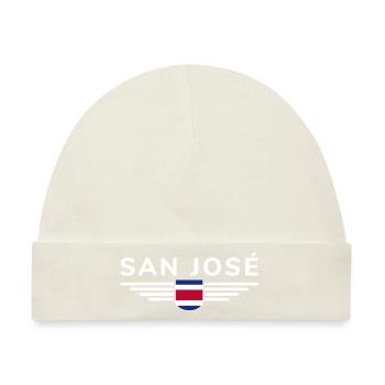 San José T-Shirt – Costa Rica Vibes - Baby Premium Organic Mütze - Naturweiß - Vorne