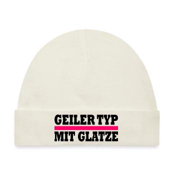 geiler typ mit glatze - Baby Premium Organic Mütze - Naturweiß - Vorne