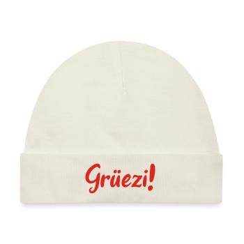 Grüezi - Schweiz - Switzerland - Swiss - Suisse - Baby Premium Organic Mütze - Naturweiß - Vorne