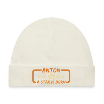 Anton - Baby Premium Organic Mütze - Naturweiß - Vorne