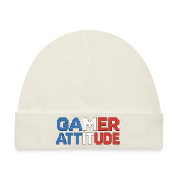 Gamer Attitude Deutsch - Baby Premium Organic Mütze - Naturweiß - Vorne