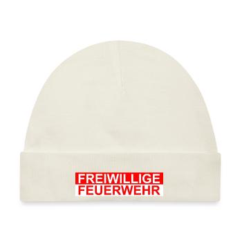 Freiwillige Feuerwehr - Baby Premium Organic Mütze - Naturweiß - Vorne