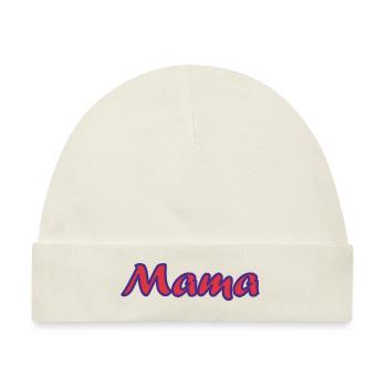 MAMMA. MUTTERTAG. SCHÖNEN MUTTERTAG. MAMA - Baby Premium Organic Mütze - Naturweiß - Vorne