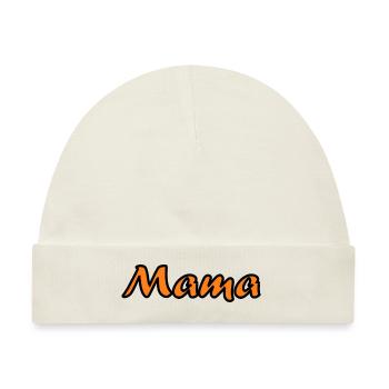 MAMMA. MUTTERTAG. SCHÖNEN MUTTERTAG. MAMA - Baby Premium Organic Mütze - Naturweiß - Vorne