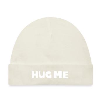 hug me - Baby Premium Organic Mütze - Naturweiß - Vorne