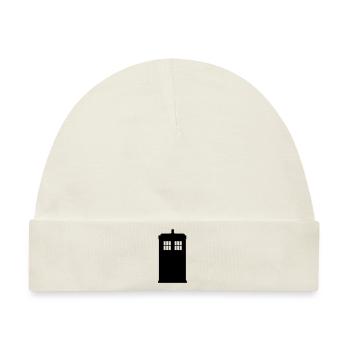 Police box - Baby Premium Organic Mütze - Naturweiß - Vorne