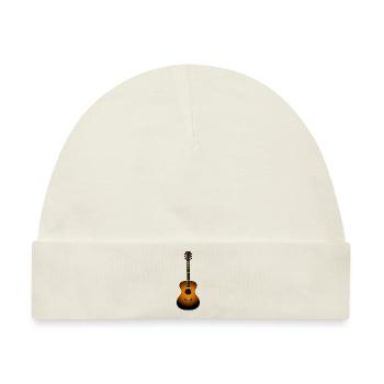 Akustische Gitarre - Baby Premium Organic Mütze - Naturweiß - Vorne