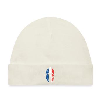 Spartanische Kriegerhelmflagge Frankreichs - Baby Premium Organic Mütze - Naturweiß - Vorne