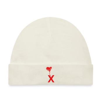 Buchstabe x Kern - Baby Premium Organic Mütze - Naturweiß - Vorne