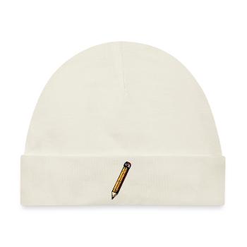 Bleistift Skizze Hand gezeichnet - Baby Premium Organic Mütze - Naturweiß - Vorne