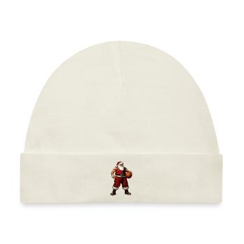 Weihnachtsmann Basketball - Baby Premium Organic Mütze - Naturweiß - Vorne