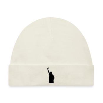 Freiheitsstatue Silhouette - Baby Premium Organic Mütze - Naturweiß - Vorne
