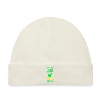 Green Power - Erneuerbare Energien - Baby Premium Organic Mütze - Naturweiß - Vorne